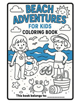 Beach Adventures: for kids coloring book WoodArtSupply