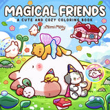 Magical Friends: A Cute and Cozy Coloring Book For Adults and Teens Featuring Animal Characters with Dreamy and Cuddle Moments for Relaxation WoodArtSupply