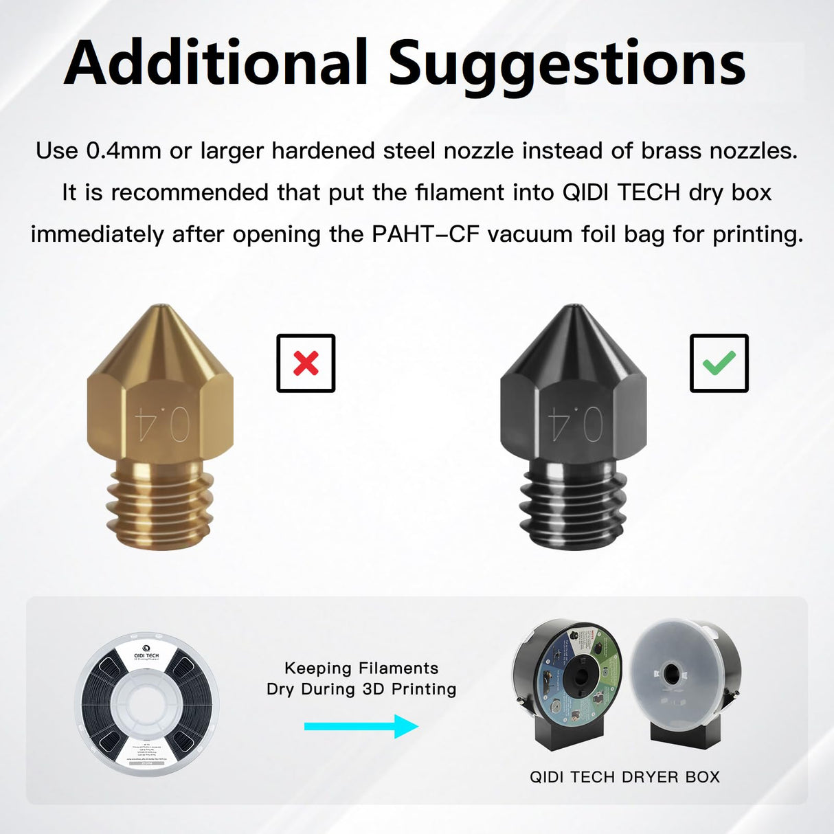 R QIDI TECHNOLOGY PAHT-CF Carbon Fiber high Temperature Nylon Filament 1.75mm,1Kg Spool 3D Printing Filament, high Strength, high Precision，Black R QIDI TECHNOLOGY