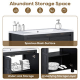 LUMISOL 36" Bathroom Vanity with Sink Combo, Modern Single Bathroom Vanity with 2 Soft-Closing Doors, Adjustable Shelf, Freestanding Bathroom Storage Cabinet with Undermount Sink, Espresso LUMISOL