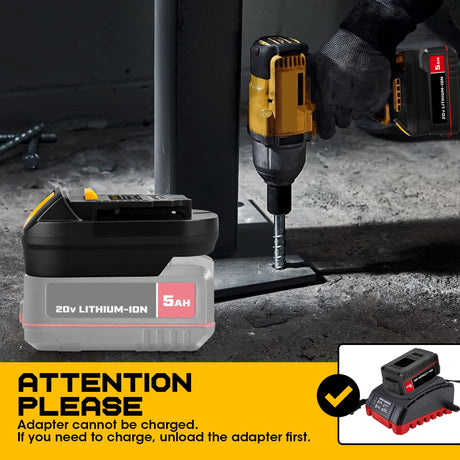 Adapter for Bauer 20V Li-ion Battery Convert to for Dewalt 20V MAX Battery, Use for Dewalt 20V 60V Battery Cordless Power Tools(Adapter Only) TPDL