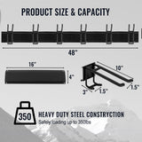 Aking Ace Wall Mount Tool Storage Rack, Heavy Duty Garage Storage Tool Organizer, Garden Tool Wall Hooks and Hangers, Hold Up to 350lbs Black Aking Ace