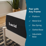 Lucid 10 Inch Memory Foam Mattress - Medium Feel - Infused with Refreshing Bamboo Charcoal and Cooling Gel - Bed in a Box - Temperature Regulating - Pressure Relief - Breathable - Full Size LUCID
