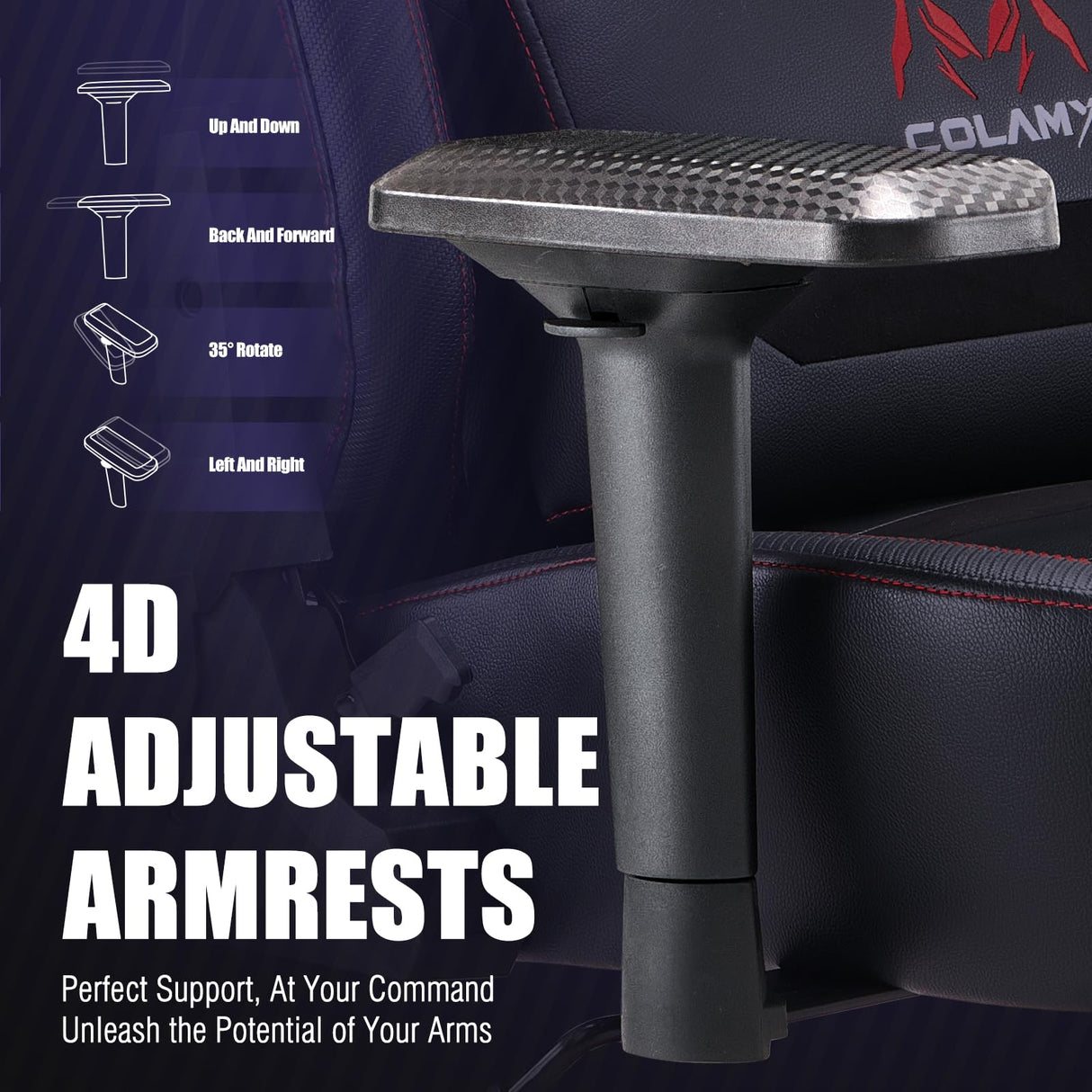 COLAMY Big and Tall Gaming Chair 400lbs-Computer Gamer Chair, Ergonomic Executive Office Chair, High Back PC Chair with Wide Seat for Adult Black COLAMY