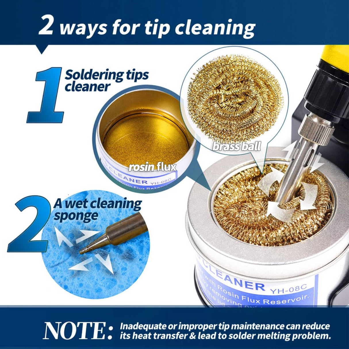 YIHUA 939D+ Digital Soldering Station, 75W Equivalent with Precision Heat Control (392°F to 896°F) and Built-in Transformer. ESD Safe, Lead Free with °C/°F display (Black) YIHUA