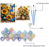 2 Pack Sunflower Paint by Numbers Kit for Adults Beginner with Framed,Flower Easy Adult Paint by Number Kits on Canvas DIY Painting for Beginners Art by Numbers for Home Wall Decor 10x12-10x10Inch NEGEKFKX