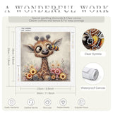 Sanjee 5D Special Shape Diamond Art Kits for Beginners, Cute Giraffe Diamond Painting Kits for Adults, Crystal Rhinestones Diamond Painting for Home Wall Decoration Gift, 12×12inch Sanjee