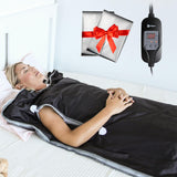 LifePro Sauna Blanket for Detoxification - Portable Far Infrared Sauna for Home Detox Calm Your Body and Mind Large Black LifePro