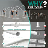 YITAHOME 20x30 ft Party Tent Heavy Duty Outdoor Wedding Event Shelters Upgraded Galvanized Canopy with Large White Roof, Removable PVC Sidewalls & 3 Storage Bags YITAHOME