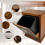 Peaceful Classics Tilt Out Trash Cabinet Without Drawer - Wooden Pull Out Cabinet, Decorative Trash Bin Cabinet for Kitchen, Bedroom, & Home Patio, Tilt Out Laundry Hamper Cabinet - Cherry Peaceful Classics