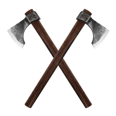 18.9" Throwing Axe, 2Pack Throwing Tomahawk with 1065 High Carbon Steel and Beech Wooden Handle, Well Balanced Great for Axe Throwing Game, Competition and Recreation THRWCLUB