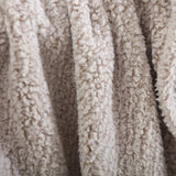 Ultra Soft Cozy Sherpa Throw Blanket with Tassel, Light Weight Warm Decorative 2 Tones Ombre Light Brown Pattern Reversible Boho Style Blanket for Sofa, Couch, Bedroom,Travel, 50”x60” HORIMOTE HOME