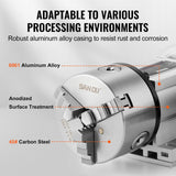 VEVOR Dividing Head, K11-100mm 3-Jaw Chuck, CNC Router Milling Machine Rotational Axis 4th Axis A Axis Indexing Head, 2.6"/65 mm Center Height MT2 Tailstock 6:1 Gear Ratio, Universal for Engraving VEVOR