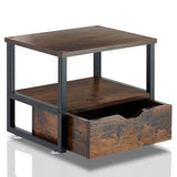 jarrvz Modern 2 Tier Printer Stand Retro Brown Printer Desk with Sliding Storage Drawer Printer Stand Rolling Cart Rack for Fax Machine, Scanner Office and Home Storage Rack, Retro Brown jarrvz