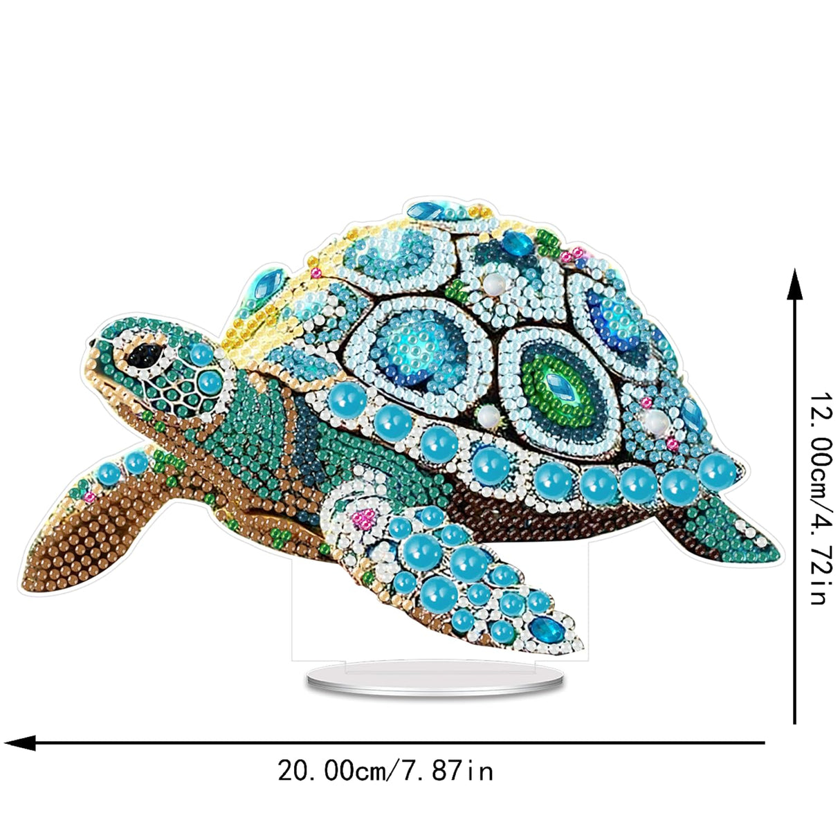 ARPADAMO Diamond Art Tabletop kit for Adult,DIY Diamonds Painting kit,Sea Turtles Diamonds Painting for Adult, 7.8x4.7 inch Acrylic Diamonds Painting Board Kit, Special Crystal Diamond ARPADAMO