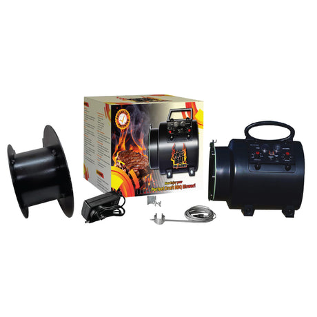 Perfect Draft BBQ Blower 4.0 for Offset Smoker Grill - Designed in Texas, Patented in the USA - Battery Powered BBQ Fan for Outdoor Barbecue Perfect Draft