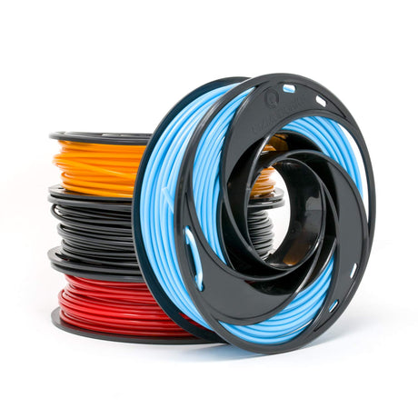 Gizmo Dorks Low Odor ABS 3D Printer Filament 1.75mm 200g Sample Pack - Black, Sky Blue, Orange, Red Gizmo Dorks