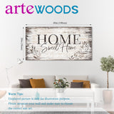 Home Sweet Home Wall Art Sign Large Dark Brown Farmhouse Wall Sign for Living Room Decoration Wooden Board Design Canvas Prints Modern Rustic Artwork Leaf Pictures Wall Decor 20" x 40" arteWOODS