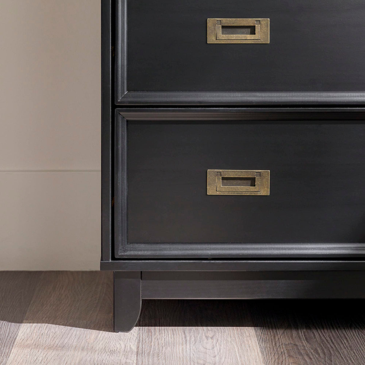 Walker Edison Orin Contemporary 4-Drawer Tall Solid Wood Dresser, 42 Inch, Black Walker Edison