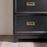 Walker Edison Orin Contemporary 4-Drawer Tall Solid Wood Dresser, 42 Inch, Black Walker Edison