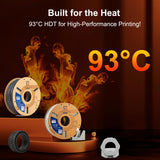 Siraya Tech Fibreheart ABS-GF Premium Glass Fiber 3D Printer Filament - 93°C Heat Resistance, High Durability, Precision Printing - for Automotive & Industrial Applications (1kg, Black) Siraya Tech