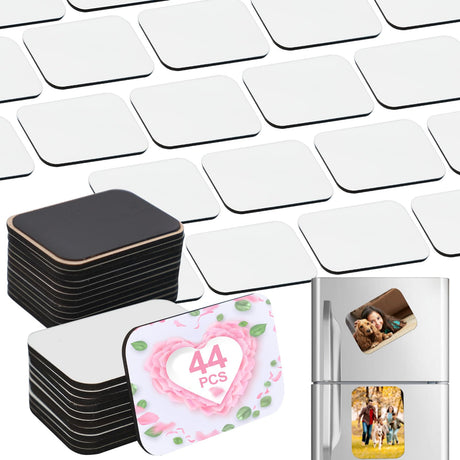 44 Pcs 4 x 6 Inch Thick Sublimation Blank Refrigerator Magnets Blanks Sublimation Magnet with 22 Pcs Fridge Magnets 22 Pcs Large Rectangle Blanks for Kitchen Microwave Oven Office Decor Supplies SENONAPO