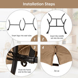 Congermom Lazy Chair with Folding Ottoman Modern Large Accent Chair,Contemporary Lounge Leisure Sofa Chair with Armrests Upholstered Sofa Armchair Reading Chair for Bedroom,Dorm & Office(Khaki-f) Congermom