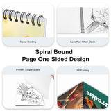 CKMOREL Humming Bird Adult Coloring Book Spiral Bound Mindfulness Adult Coloring Book for Women Relaxation Spiral Bound Lay Flat, Single-Sided Print with 24 Pages, Anxiety Relief Gifts Relaxation CKMOREL