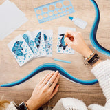 WEBEEDY Paper Quilling Kit 20 Sets DIY Sea Animals Paper Quilling Kit with Paper Quilling Strips Supplies Ocean Greeting Card Making Kits for Beginners DIY Handmade Crafts Home Room Wall Decor Gift WEBEEDY