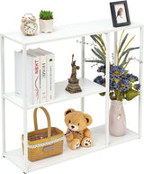 HDANI Console Table, Narrow Entryway Table, 3 Tier Metal Hallway Table, 9.8''Dx31.5''Wx29.7''H(White) HDANI