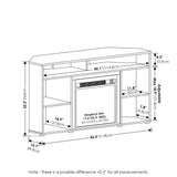 Furinno Jensen Corner TV Stand with Fireplace for TV up to 55 Inches, Americano Furinno