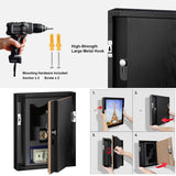 ANZAKY Hidden Safe with Lock, Wooden Picture Frame Diversion Safe, Large Hidden Money Safe with Customizable Foam, Hidden Compartment, Secret Decor Concealment Furniture, 11 x 14 inchs, Black ANZAKY