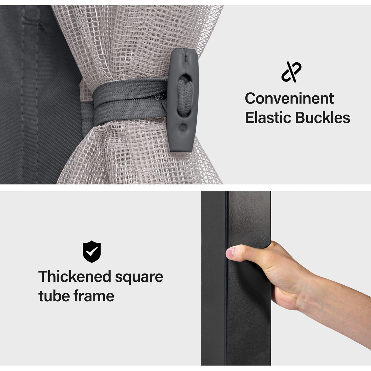 LAUSAINT HOME Outdoor Patio Gazebo 10'x20' with Expansion Bolts, Heavy Duty Party Tent & Shelter with Double Roofs, Mosquito Nettings and Privacy Screens for Backyard, Garden, Lawn, Smoke Grey LAUSAINT HOME