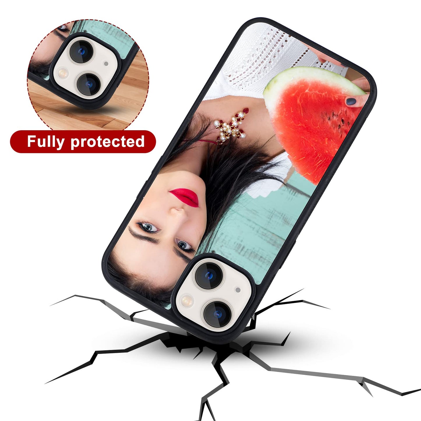 Weewooday 6 Pieces Sublimation Phone Case Covers Blank DIY Printable Phone Covers Anti-Slip Shockproof Customize Heat Press Rubber Protective DIY Phone Case(Compatible with iPhone 11) Black