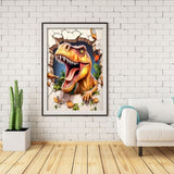 BOHADIY Dinosaur Diamond Art Painting Kits for Adults, Full Drill Diamond Dots Paintings for Beginners, Round 5D Paint with Diamonds Pictures Gem Art Painting Kits DIY Crafts Kits 12x16inch BOHADIY