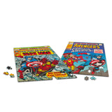 Avengers Puzzles for Kids, Teens, Adults - Bundle with 2 Assorted 300 Piece Captain America and Iron Man Puzzles Plus Stickers | Marvel Superhero Puzzles Marvel