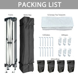 Oseasoy Pop Up Canopy Tent,10x20 ft Outdoor Commercial Instant Portable Party Gazebo Heavy Duty Beach Tent Sun Shelter with 4 Sand Bags,Bonus,Carry Bag,White Oseasoy