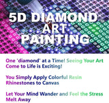 Zariocy 5D Large Diamond Art Kits for Adults Aurora Dolphins, Diamond Painting Art Scenery Round Full Drill Crystal Diamond Embroidery Paintings Arts Craft for Home Office Wall Decor 31.5x11.81 inch Zariocy