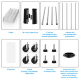 Wire Shelving Unit 5 Tier NSF Metal Shelf,6000lbs Capacity Heavy Duty Adjustable Storage Rack with Wheels & Shelf Liners for Commercial Grade Utility Steel Storage Rack , 82"H x 48"L x 24"D -Chrome pouseayar