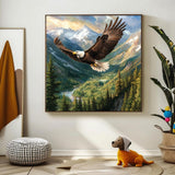 Milila Diamond Painting Kits for Adults Full Drill Round Diamond Art Kits for Beginners for Home Wall Decor 11.8x11.8inch(Eagle) Milila