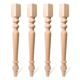 decorluxes Unfinished Farmhouse Table Legs Dining Table 2.8" X 29" Set of 4 DIY Coffee Table Rustic Turned Style Leg | Easy to Paint Any Color You Want (29 inch) decorluxes