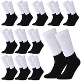 Cozypower 12 Pairs Sublimation Socks Blank Sublimation Printable Socks Heat Transfer Cotton Socks Unisex Athletic Crew Socks for Present DIY Personalized Socks Women Men Cozypower