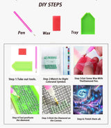 APTDYIGL 5D Moon Landscape Diamond Painting Kits for Adults Beginner,DIY Moon Landscape Diamond Art Kits for Adults,Round Full Drill Diamond Dots with Gem Art Kits,Home Wall Decor 12x16inch APTDYIGL