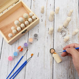 Hagao Unfinished Wooden Peg Dolls, Wood Doll Bodies Male Female Peg Doll People for DIY Art Craft, Painting, Peg Game, Home Party Decoration 50PCS Hagao
