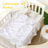 Exclusivo Mezcla Fleece Throw Blanket for Couch, Super Soft and Warm Blankets, White Throw All Season Use, Cozy, Plush, Lightweight, 40x50 Inches Exclusivo Mezcla