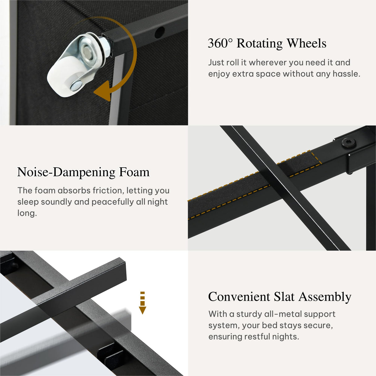 DWVO Queen Size Bed Frame with Storage Bookcase Headboard & LED Lights, Slide Out Bedside Storage, Charging Station, Heavy Duty Metal Slats, No Box Spring Needed, Noise-Free, Easy Assembly, Black DWVO