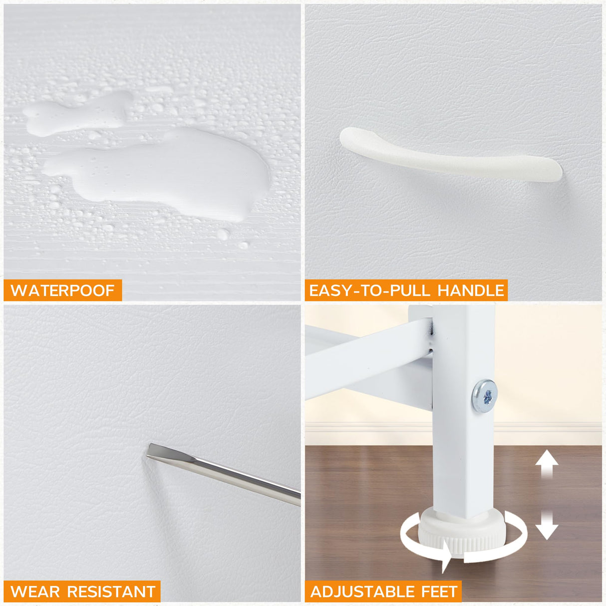 Dresser for Bedroom, 7 Storage Drawers, Wide Fabric Closet Chests Organizer Tower Furniture, TV Stand for TV up to 45 inch with Wooden Top Metal Frame for Clothes, Kids, Living Room, Hallway, Entryway DUMOS