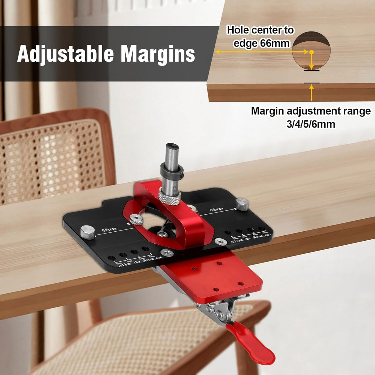 Parknshop Original 35mm Hinge Jig，Drilling Hole Puncher Hinge Jig Drill Guide Locator，Cabinet Hinge Jig for Door Cabinets Hinges Mounting parknshop