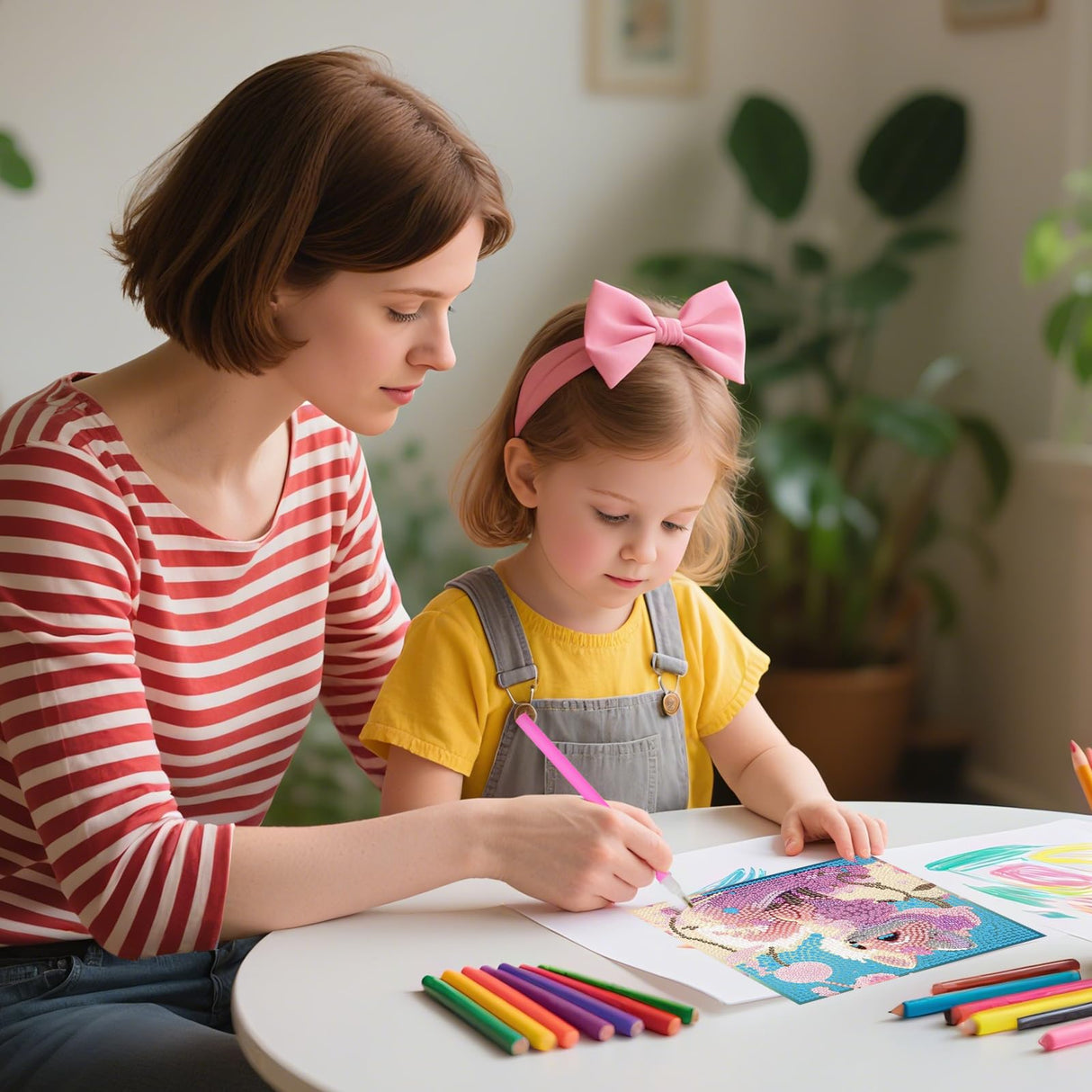 PERFECTSIGHT Cute 5D Diamond Art Kits, Kawaii DIY Painting Art for Adults Teen, 4 Pack Diamond Arts and Crafts Sets, Big Gem Full Drill Diamond Dots for Women (Panda+Kitty+Alpaca+Fox) PERFECTSIGHT