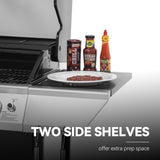 Royal Gourmet 4-Burner Propane Gas Grill with Warming Rack, Outdoor BBQ Grill with 34,000 BTUs Output for Patio Garden Barbecue Grilling, Black & Silver Royal Gourmet